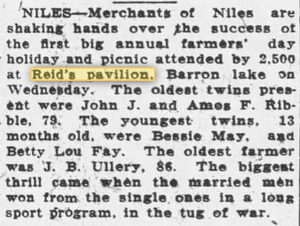 Reids Pavilion (Reids Casino) - 1925 Article